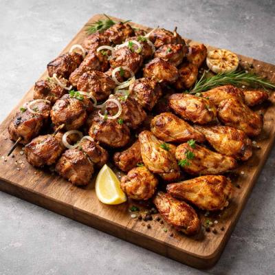 Акция! Шашлык из свиной шеи 1кг + Крылья 500г